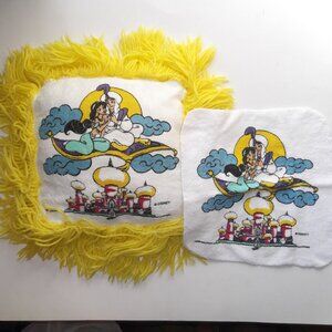 Vintage Disney Aladdin Pillow & Washcloth
